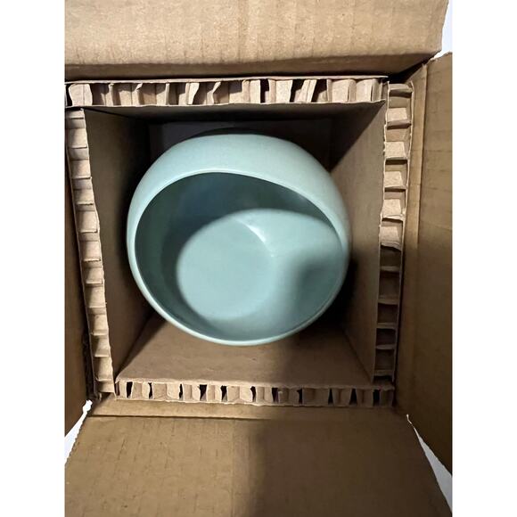 NIB Year & Day Salt Cellar Ceramic Stoneware Kitchenware Palm Blue Green - Picture 10 of 11